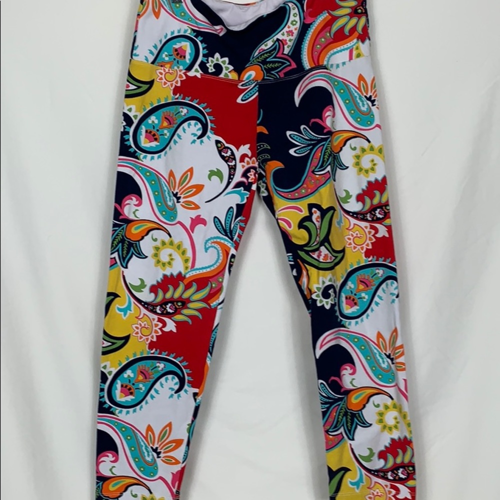 Slim-Sation flowered leggings cropped size Med. - Picture 2 of 4